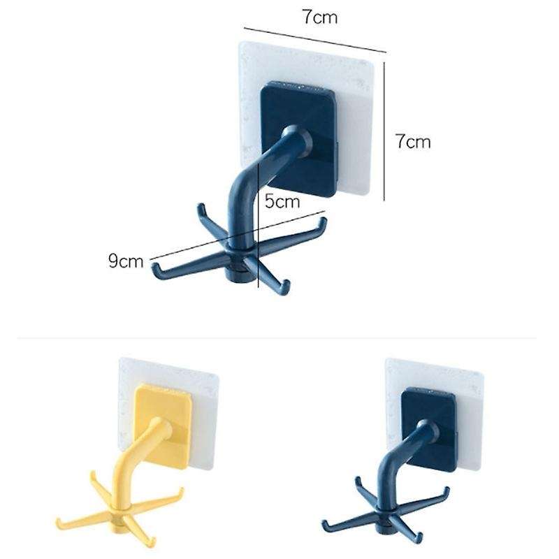 2PCS 360 Degrees Rotating Hook Kitchen Storage Bathroom Organizar Storage Rack Holder Wall Mounted