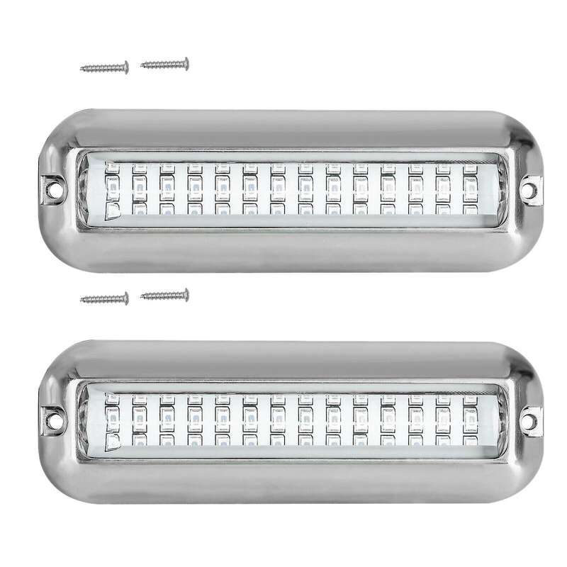 2PCS 42 LED Underwater Fishing Light 12V Boat Transom Night Light Water Landscape Lighting for Marin