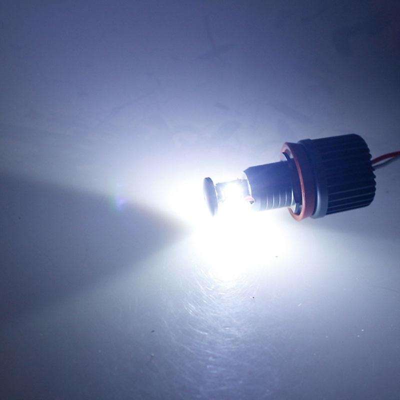 2Pcs 40W H8 LED Error Free Angel Eyes Light Headlight Lamp for - E90 E92 E82 E60 E70 X5 E71 X6 Fog L