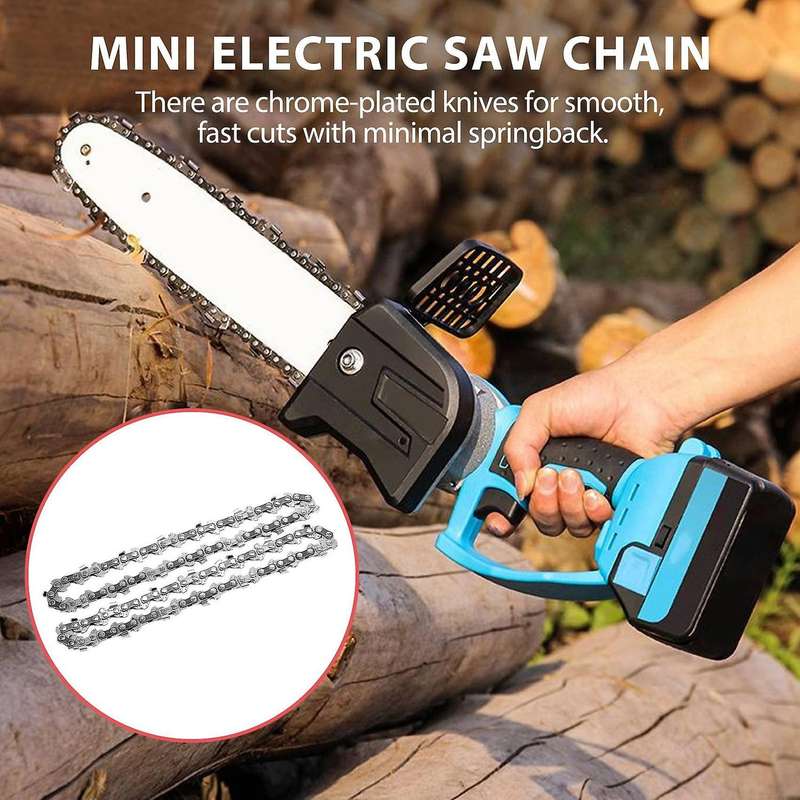 2pcs 4-inch 1/4inch Guide Saw Chain Mini Chainsaw Chain Compatible 4 Inch Cordless Electric Protable