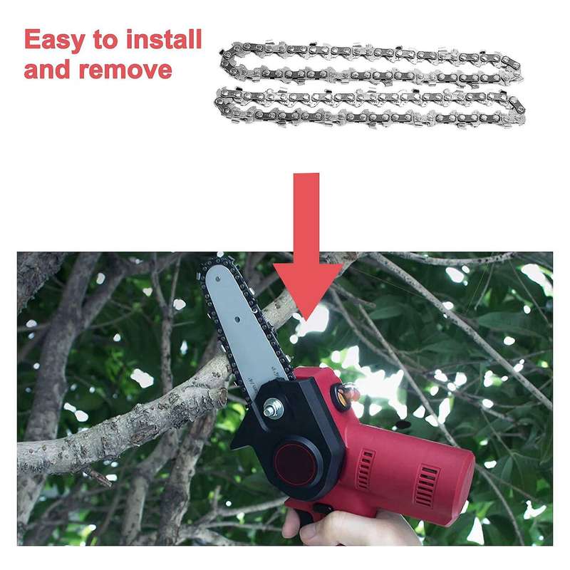 2pcs 4-inch 1/4inch Guide Saw Chain Mini Chainsaw Chain Compatible 4 Inch Cordless Electric Protable