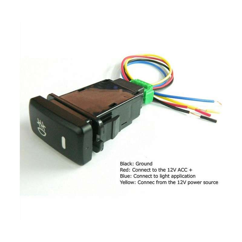 2pcs 4-pole 12v Push Button Switch with Led Background Indicator Lights for Fog Lights Drl Led Ligh