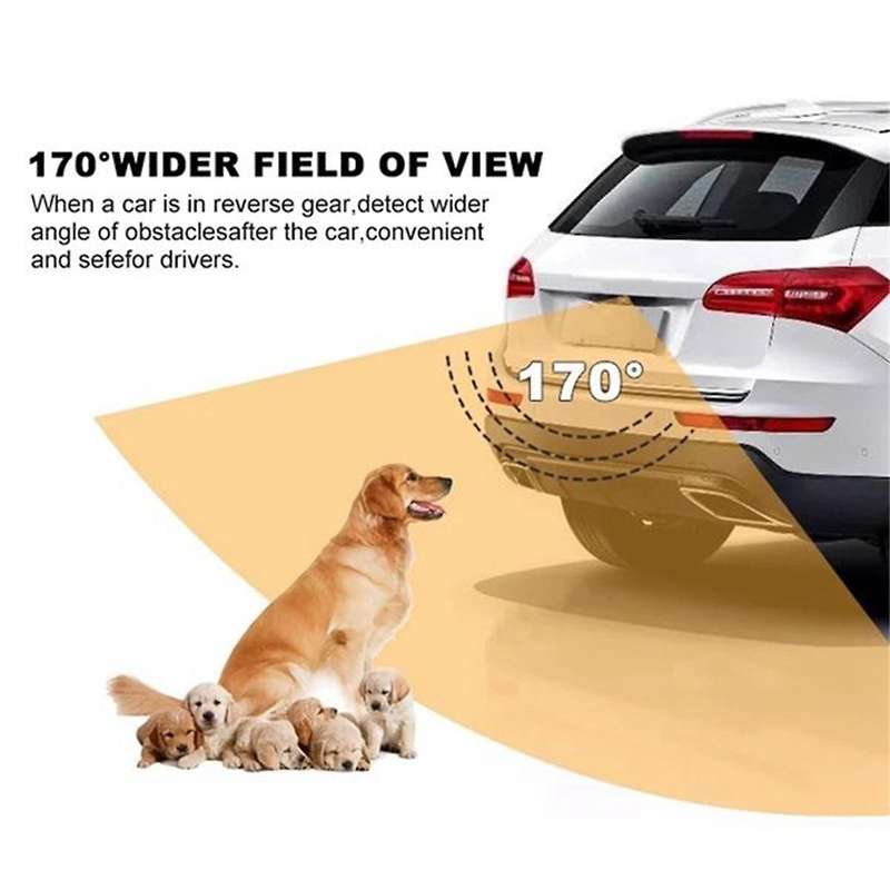 2pcs 5 Pin Car Rear View Camera Reverse 170 Degree Wide Angle Recording Parking Waterproof Night Vis