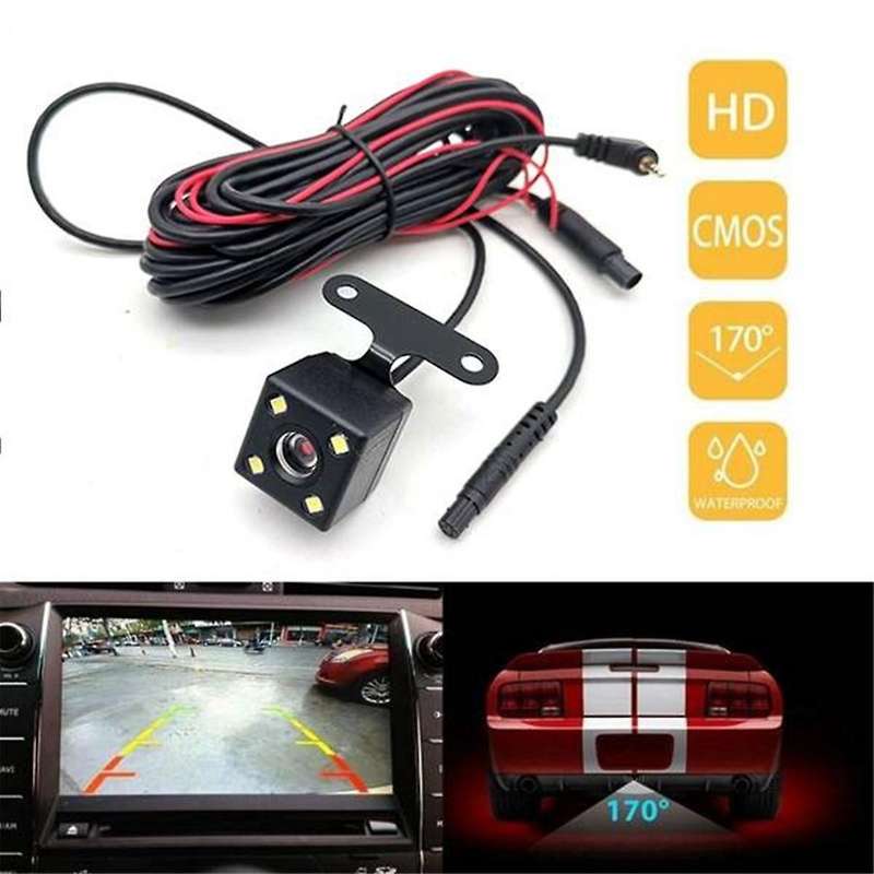 2pcs 5 Pin Car Rear View Camera Reverse 170 Degree Wide Angle Recording Parking Waterproof Night Vis