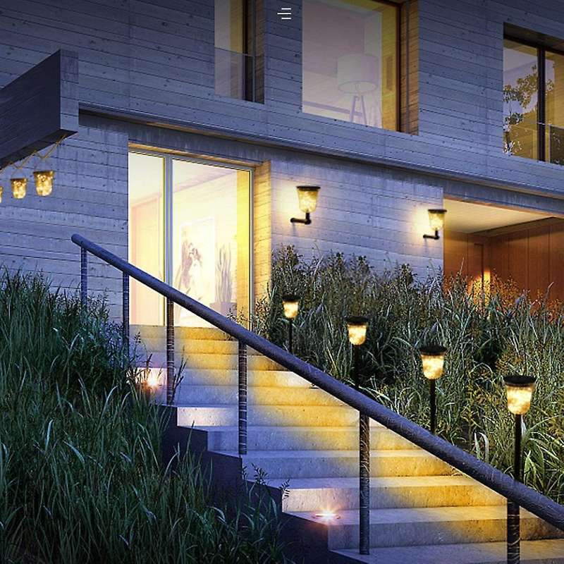 2PCS 50LED Solar Garden Lights- New LED Solar Path Lights, Waterproof,Outdoor Solar for Garden, Path