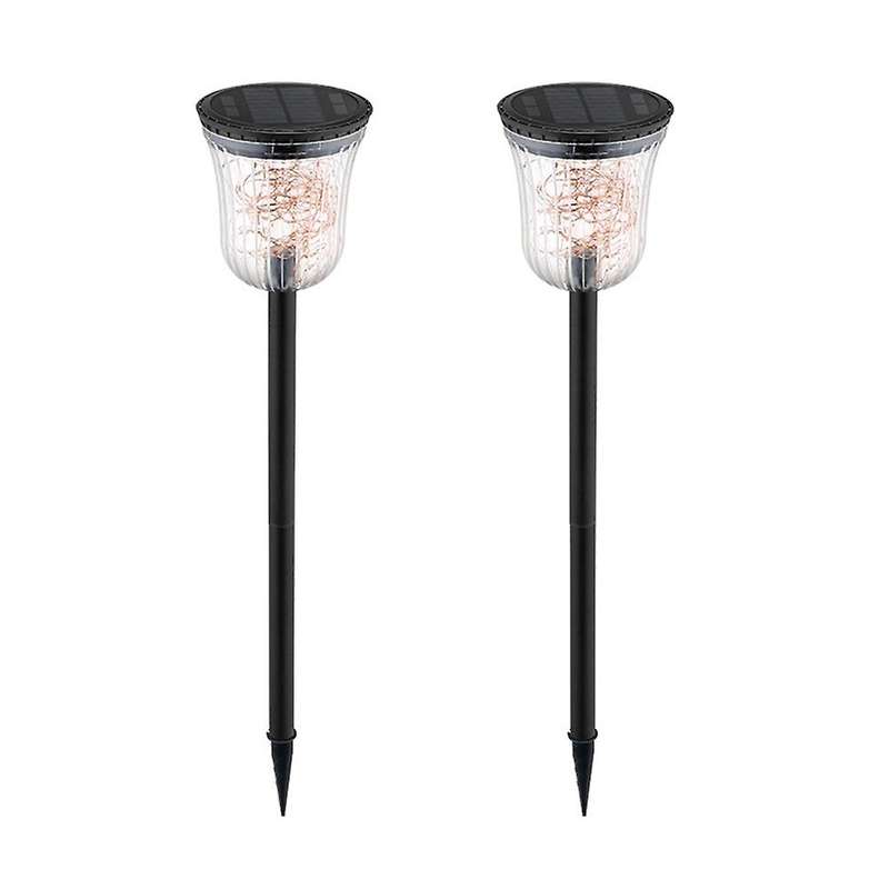 2PCS 50LED Solar Garden Lights- New LED Solar Path Lights, Waterproof,Outdoor Solar for Garden, Path