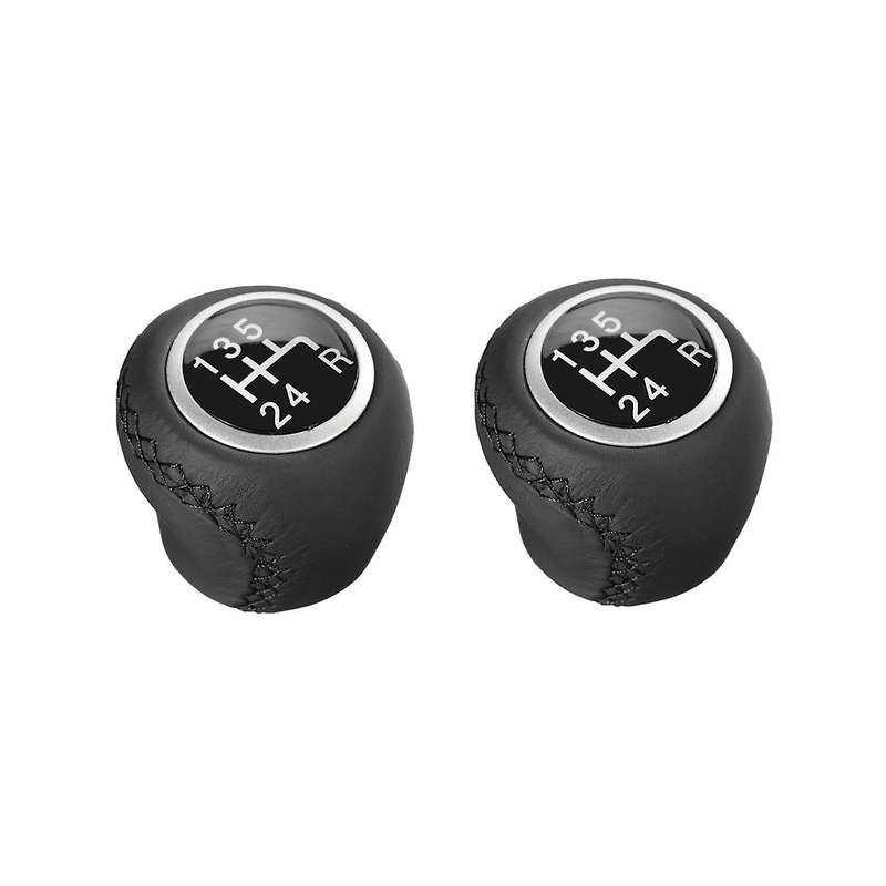 2pcs 5 Speed Leather Gear Shift Knob for Grande Punto 2006-2012