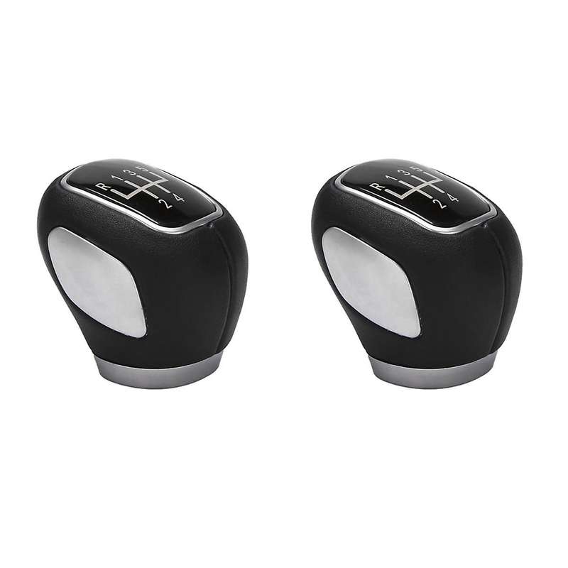 2pcs 5 Speed Manual Gear Shift Knob Shifter Lever Head for 2009-2015