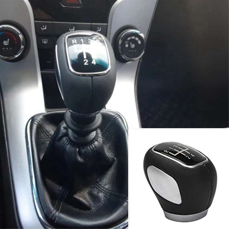 2pcs 5 Speed Manual Gear Shift Knob Shifter Lever Head for 2009-2015