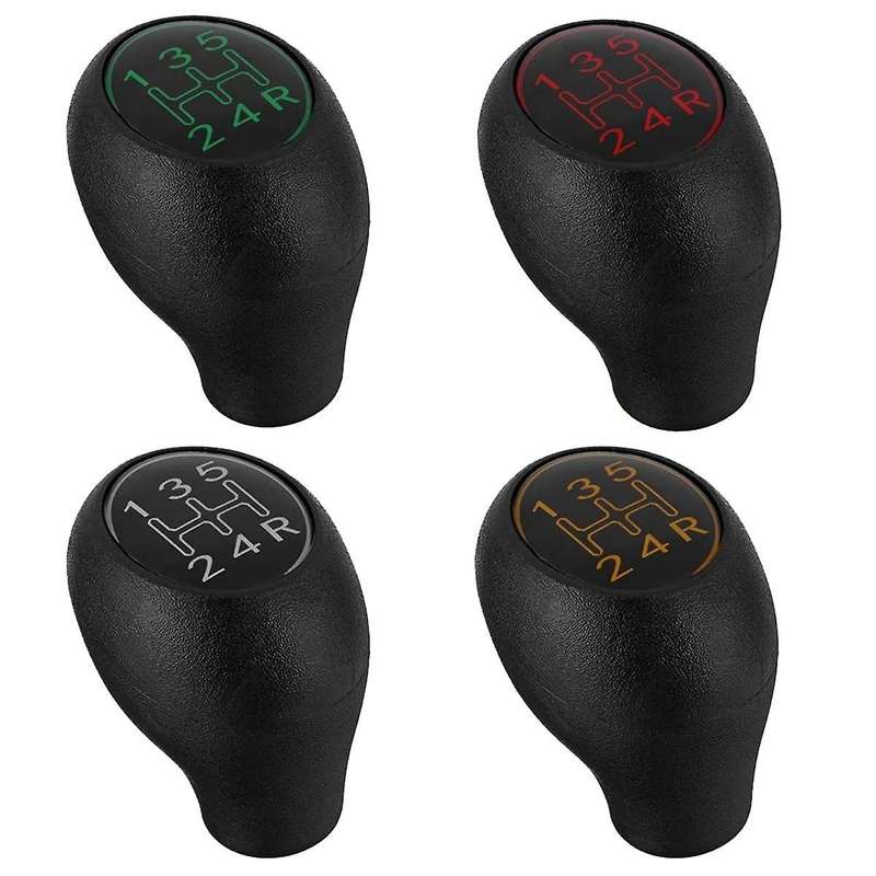 2pcs 5 Speed Manual Car Gear Shift Knob Shifter Lever Handle Stick for 504 505 309 205 Silver Abs