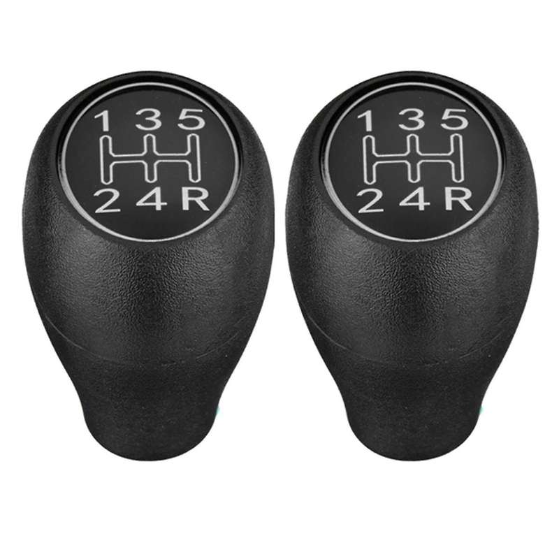 2pcs 5 Speed Manual Car Gear Shift Knob Shifter Lever Handle Stick for 504 505 309 205 Silver Abs