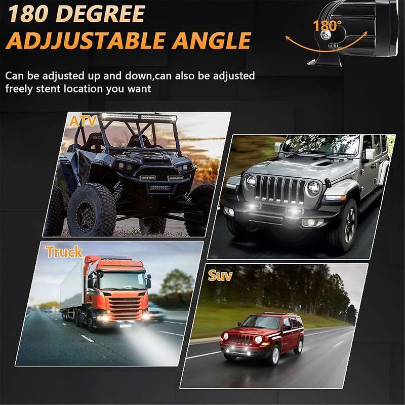 2PCS 6 Inch LED Light Bar, 80W Fog Light Off Road Lights Work Light Bar for Truck SUV ATV Boat Motor