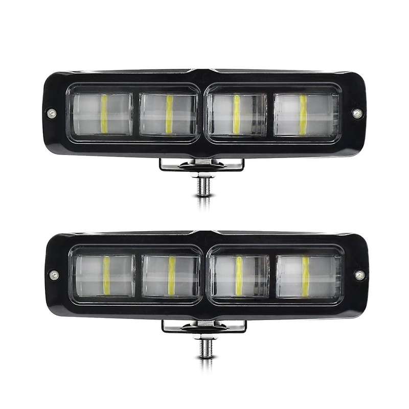 2PCS 6 Inch LED Light Bar, 80W Fog Light Off Road Lights Work Light Bar for Truck SUV ATV Boat Moto