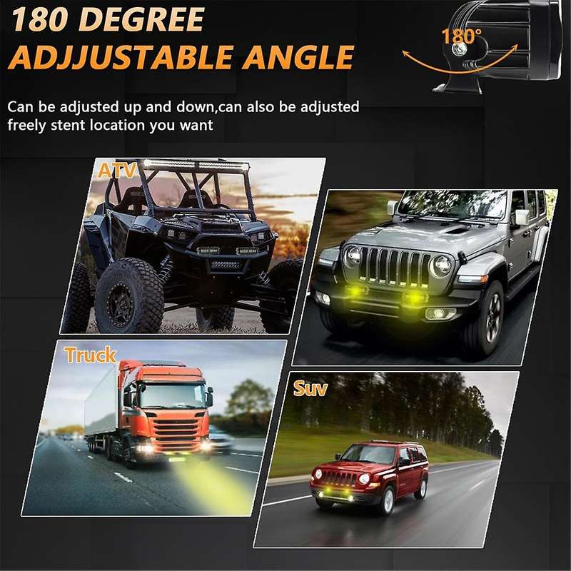 2PCS 6 Inch LED Light Bar, 80W Fog Light Off Road Lights Work Light Bar for Truck SUV ATV Boat Motor