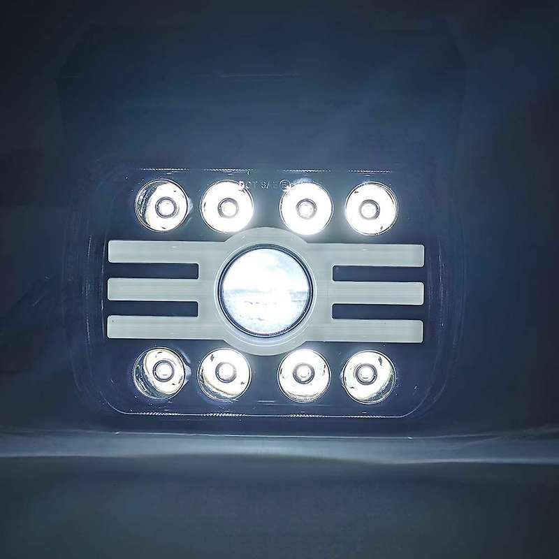 2PCS 5X7 7X6 Inch LED Headlight Angel Eye with 8 Lens, 500W 30000LM Working Headlight for