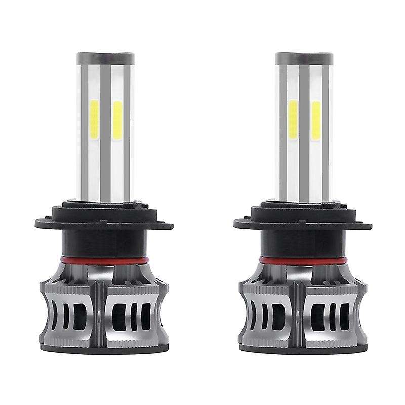 2PCS 6 Sides LED Headlight Kit H7 High Low Beam DOB LED Bulb Car Lighting 3000K 6000K 8000K Three Co