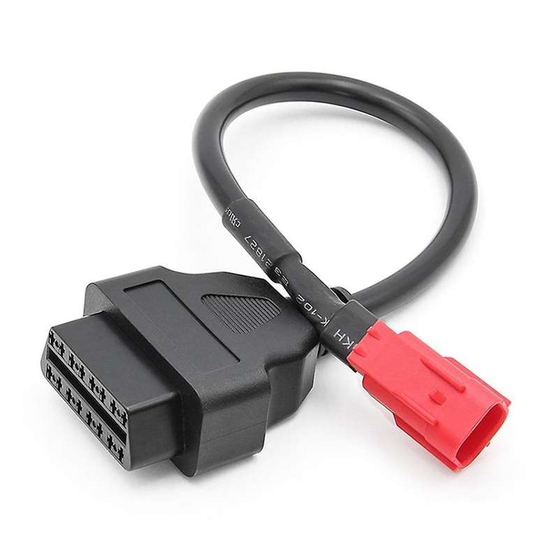 2pcs 6 to 16 Pin Motorcycle Obd Adaptors Obd2 Diagnostic Cable Extension Connectors For