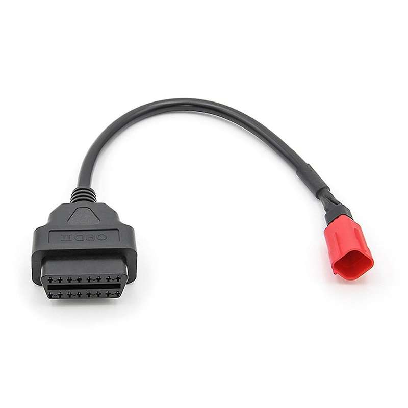 2pcs 6 to 16 Pin Motorcycle Obd Adaptors Obd2 Diagnostic Cable Extension Connectors For