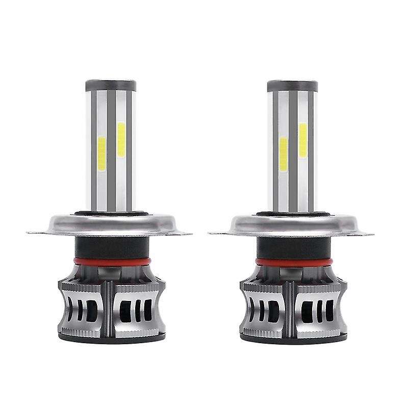 2PCS 6 Sides LED Headlight Kit H4 High Low Beam DOB LED Bulb Car Lighting 3000K 6000K 8000K Three Co