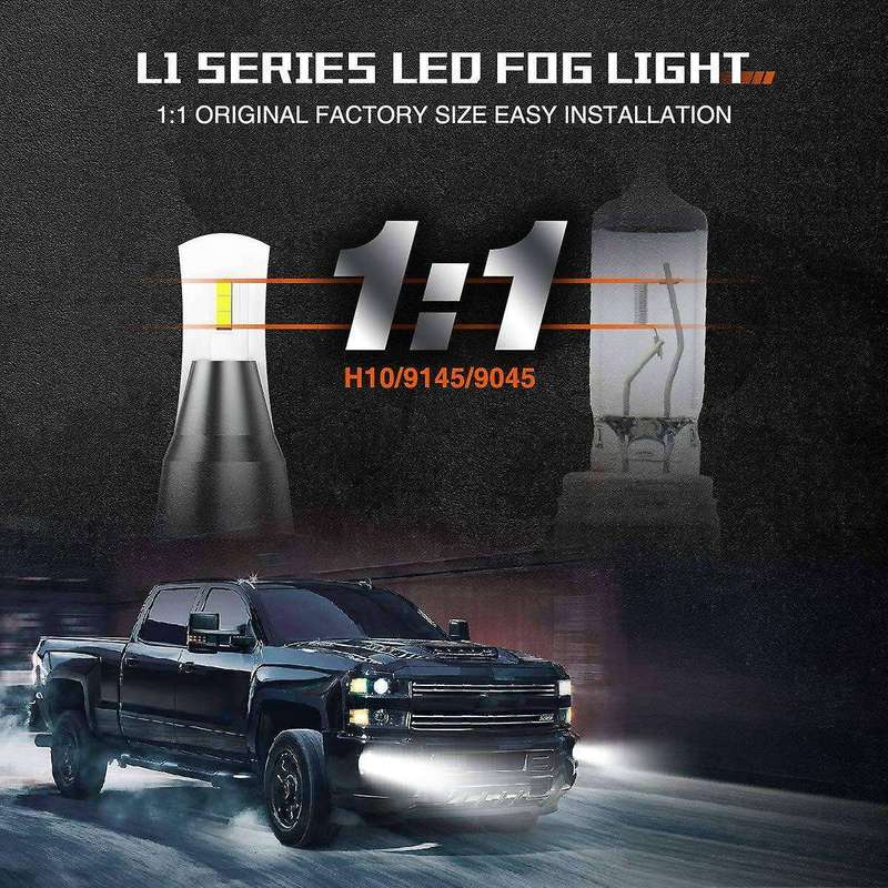 2PCS 6 Sides LED Headlight Kit H4 High Low Beam DOB LED Bulb Car Lighting 3000K 6000K 8000K Three Co