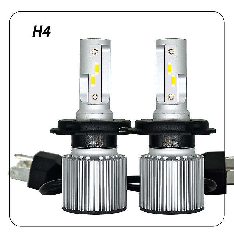 2Pcs 6000K Csp Car Led Headlight Bulb 50W 6400Lm Car Shape H4