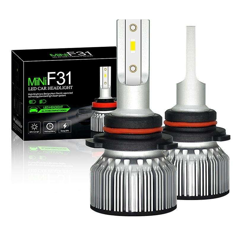 2Pcs 6000K Csp Car Led Headlight Bulb 50W 6400Lm Car Shape 9012