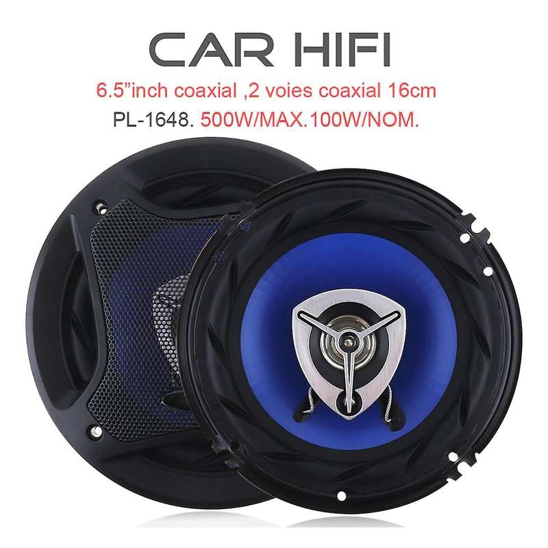 2Pcs 6.5 Inch 500W Car HiFi Coaxial Speaker Vehicle Door Auto Audio Music Stereo Full Range Frequenc