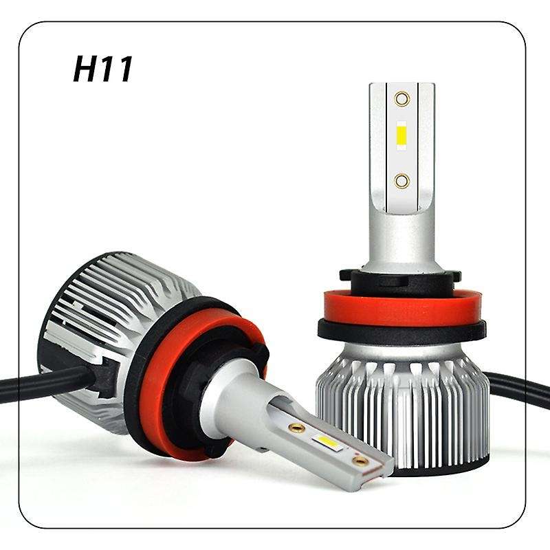 2Pcs 6000K Csp Car Led Headlight Bulb 50W 6400Lm Car Shape H11