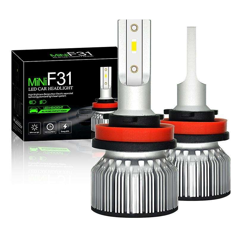 2Pcs 6000K Csp Car Led Headlight Bulb 50W 6400Lm Car Shape H11