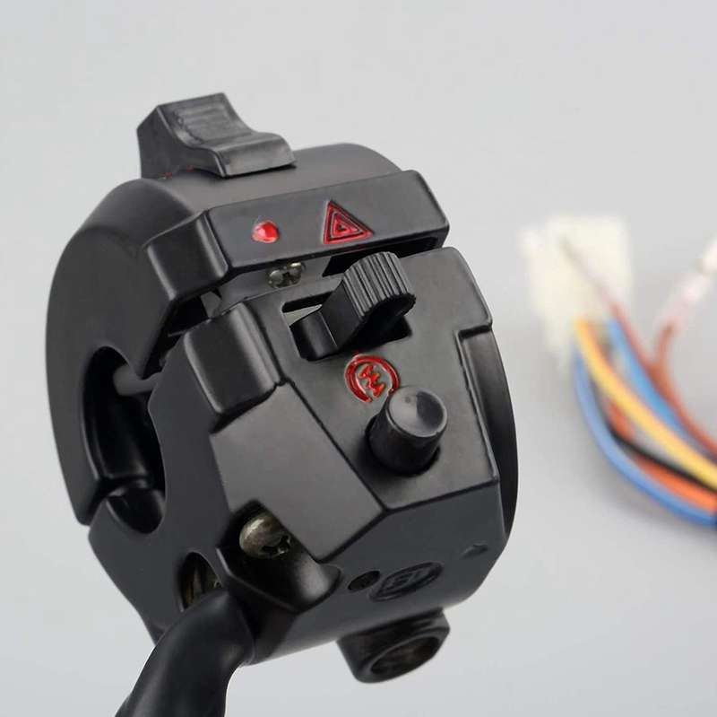 2Pcs 7/8 Inch 22 mm Universal Motorcycle Handlebar Control Switch Left and Right Low Beam Turn Signa