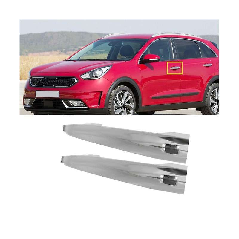 2pcs 82651-g5210cr Front Door Handle Inductive Have Button for 2016-2018 Chrome Door Puller Catch B