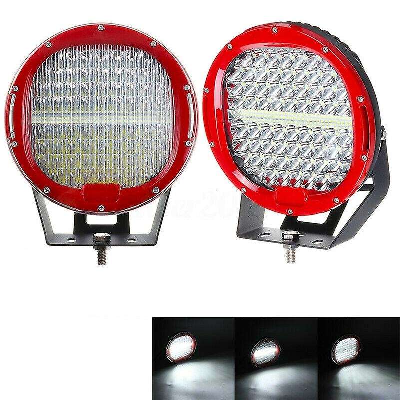 2Pcs 9 Inch 640W Round Work Light LED Spot Flood Offroad Headlight Marine