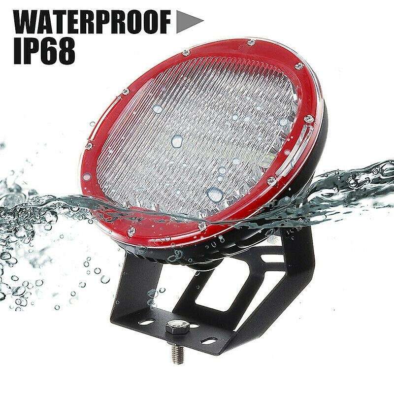 2Pcs 9 Inch 640W Round Work Light LED Spot Flood Offroad Headlight Marine