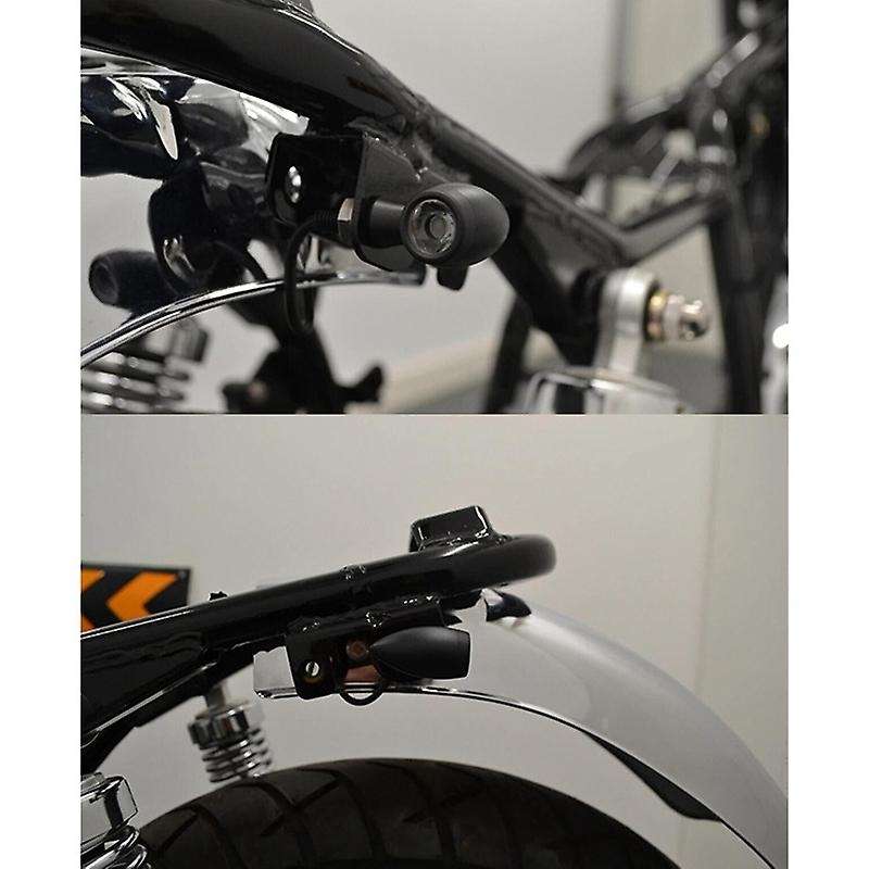 2PCS 8MM Motorcycle Retro Turn Signal Light Motorcycle Amber Turn Signal Indicator Light for