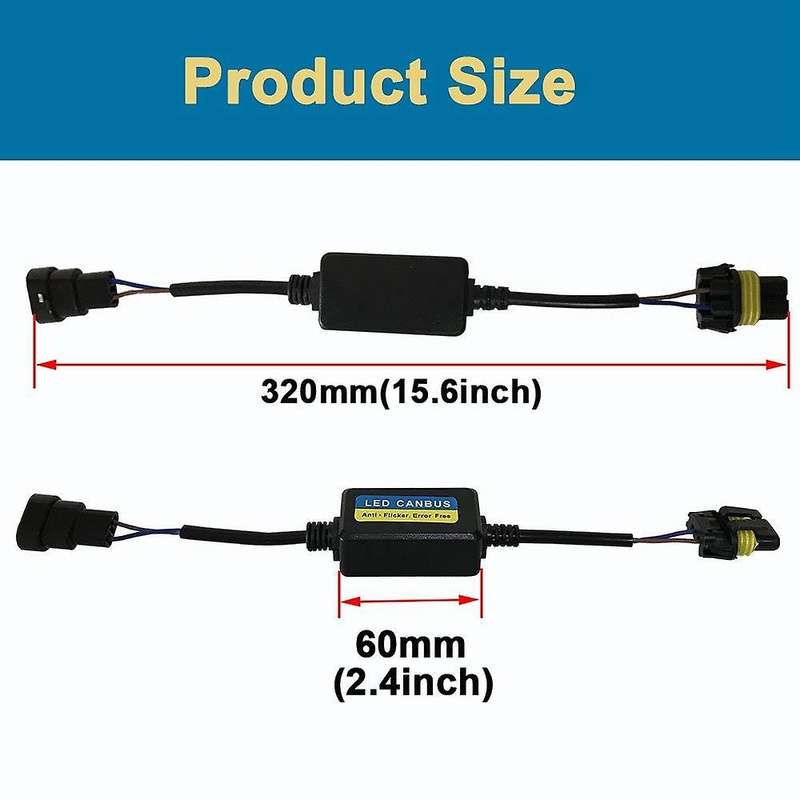 2PCS 9005 9006 9012 H10 LED Anti Flicker Capacitor Error Code Computer Warning Canceller LED Resisto