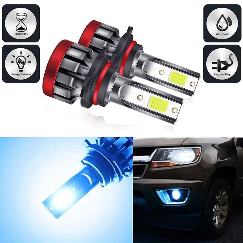 2PCS 9006 / HB4 LED Motorcycle Headlight 8000K 3000LM Blue LED Fog Light Waterproof Super Bright Car