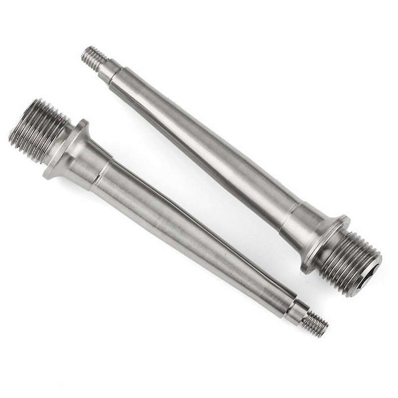 2Pcs 93Mm Titanium/Ti Spindle/Axles Foot Shaft Pedals Bearing Titanium Pedal Shaft Titanium Alloy Pe