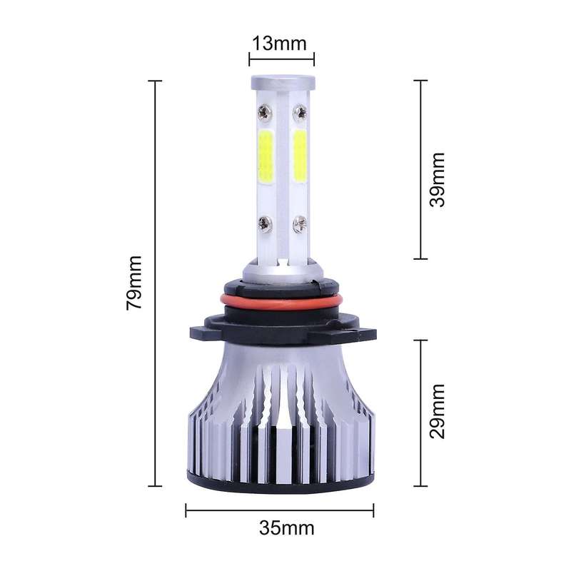 2Pcs 9012 LED Headlight Bulbs Conversion Kit Car Headlamp 20000LM 6500K 100W Cool White Hi/Lo Beam 4