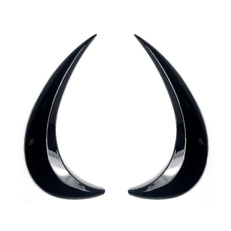 2PCS ABS Black Front Headlight Eyelids Eyelashs Covers for A5 2012 - 2018 Head Light Eyebrows Trim