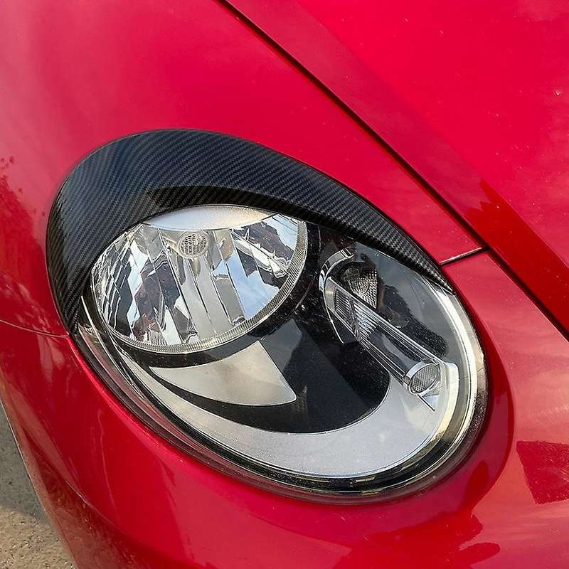 2PCS ABS Black Front Headlight Eyelids Eyelashs Covers for A5 2012 - 2018 Head Light Eyebrows Trim