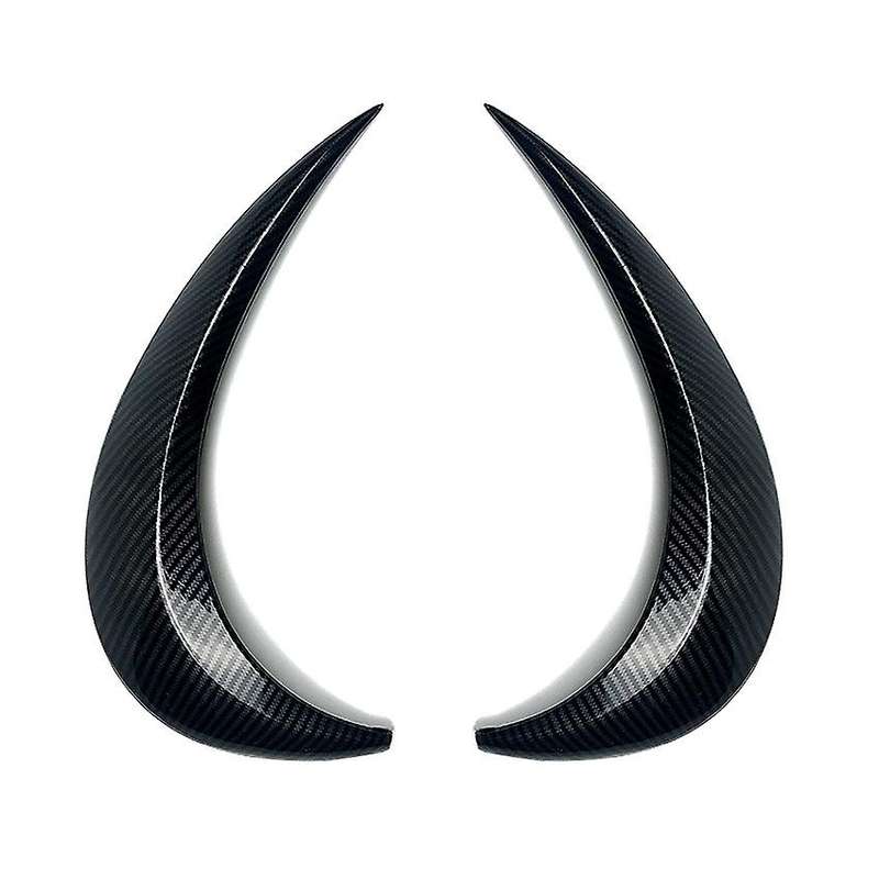 2PCS ABS Carbon Fiber Front Headlight Eyelids Eyelashs Covers for A5 2012 - 2018 Head Light Eyebrows
