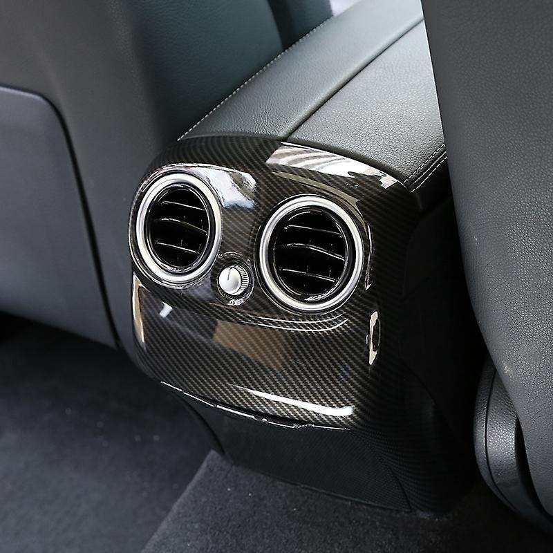 2pcs Abs Carbon for W205 C Class C-class 2015-2018 Car Accessories Rear Air Conditioning Vent Cover