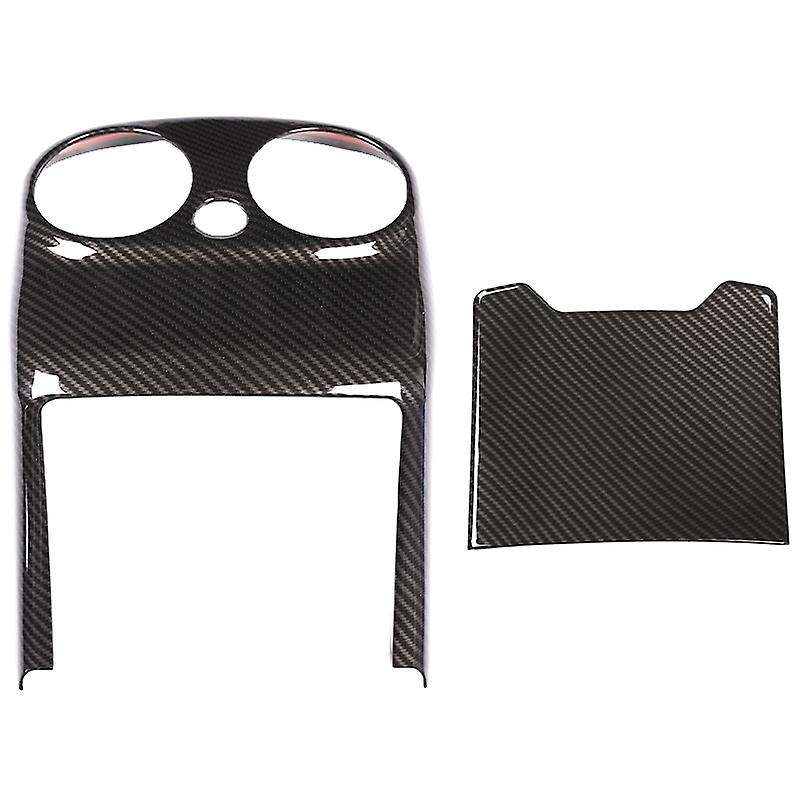 2pcs Abs Carbon for W205 C Class C-class 2015-2018 Car Accessories Rear Air Conditioning Vent Cover