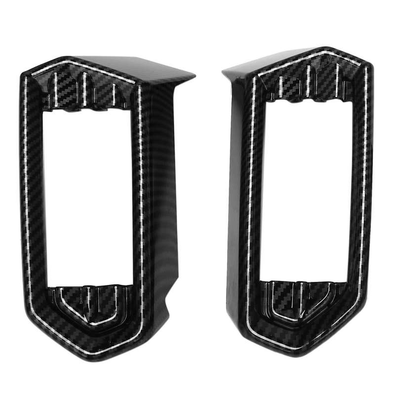 2PCS ABS Carbon Fiber Interior Dashboard Side Outlet Cover Trim for  A3 8Y Sedan Sportback 2021
