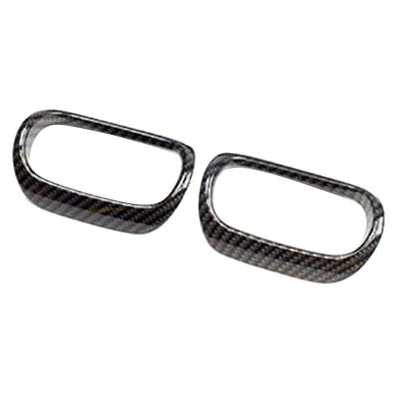 2PCS ABS Carbon Fiber Interior Dashboard Side Outlet Cover Trim for YARiS 20-21