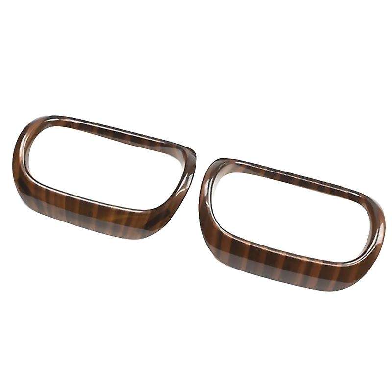 2PCS ABS Peach Wood Grain Interior Dashboard Side Outlet Cover Trim for YARiS 20-21