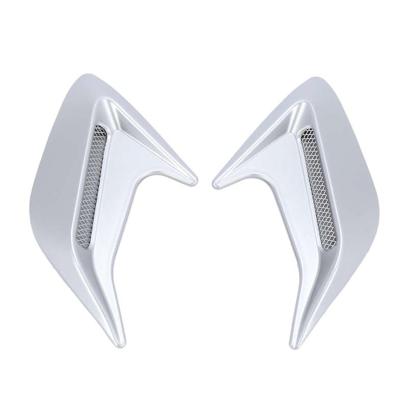 2pcs Abs Plastic Car Side Vent Air Flow Fender Intake Sticker Shark Gills Side Vent Sticker Car Sim
