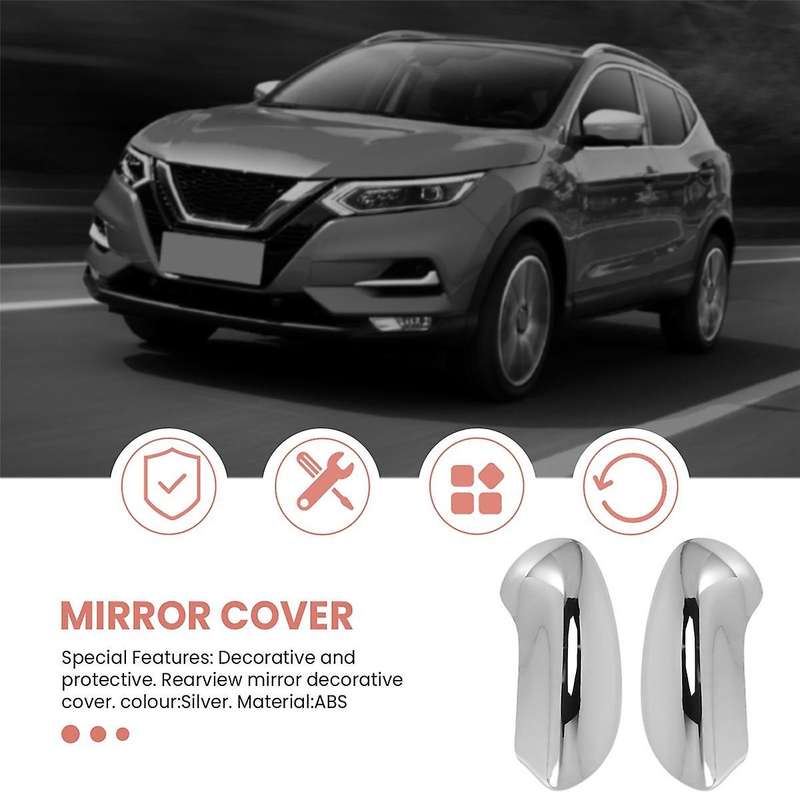 2Pcs Abs Rearview Side Door Cover Trim for J10 2007 2008 2009 2010 2011 2012 2013