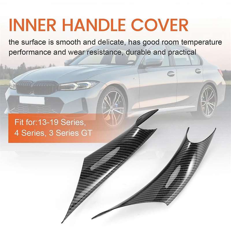 2pcs Abs Interior Door Handle Pull Protective Cover for -bmw 3 4 Series 3 Series Gt F30 F35 2013-20