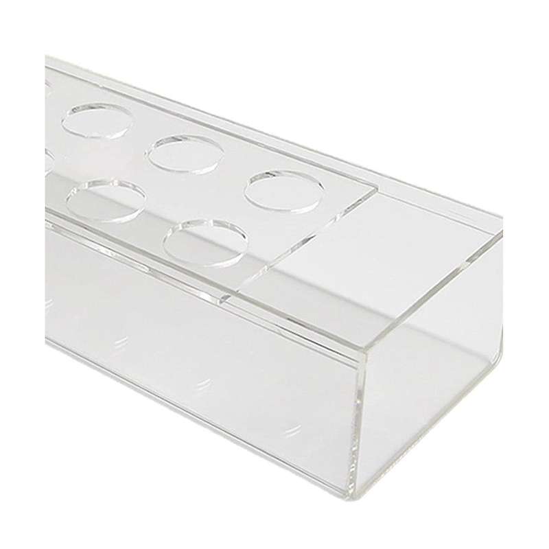 2Pcs Acrylic Rectangle Flower Vase Long Flower Container Planter Pot Decorative Vase for Office Tab